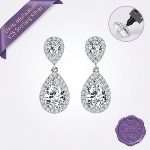 Pear Shaped Drop Earrings