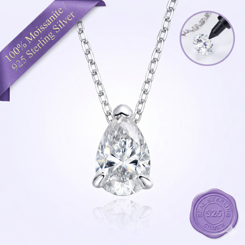 2Carat Pear Cut Necklace
