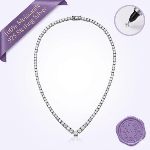 Moissanite Tennis Necklace