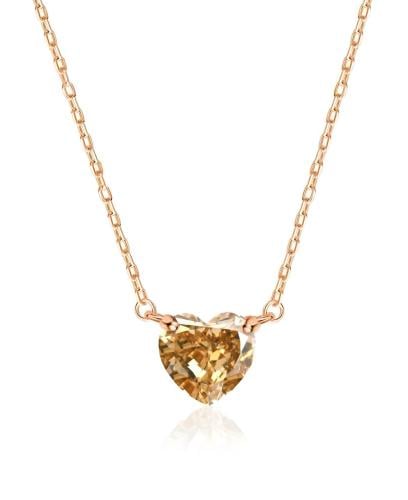 Love heart necklace rose gold