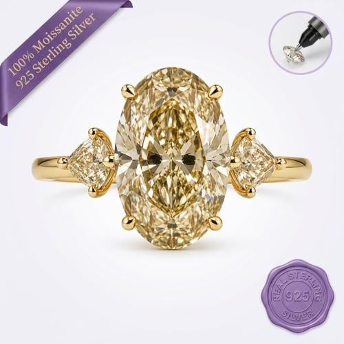 Champagne Oval Signature Ring – 5cT