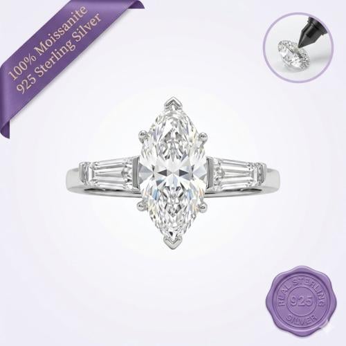 Marquise Royale Moissanite Ring