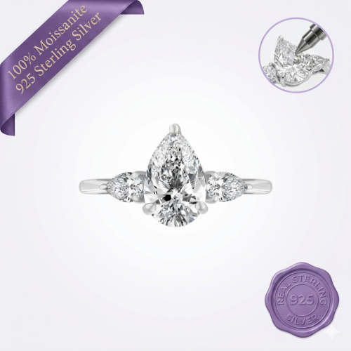 Pear cut ring 1.60ct