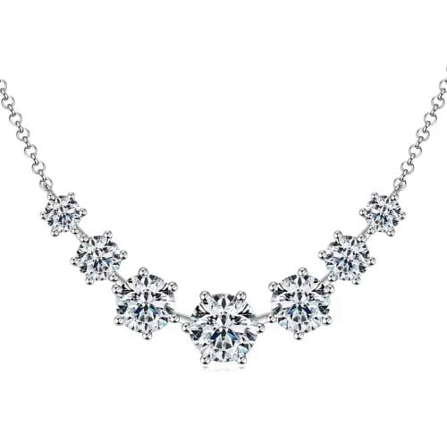 Crown Line Moissanite Necklace