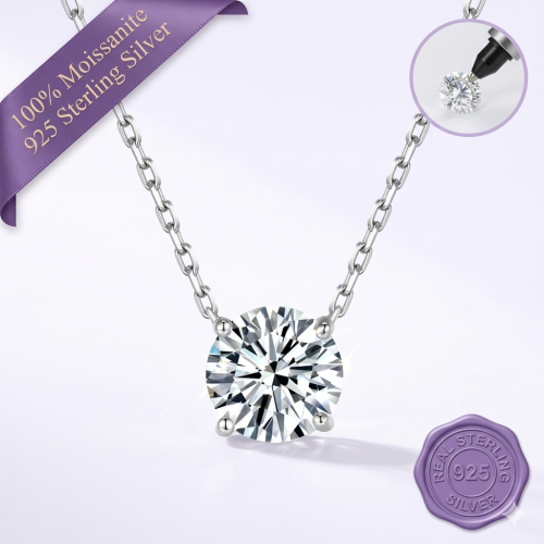 Pure Spark Solitaire Necklace – Stainless Steel