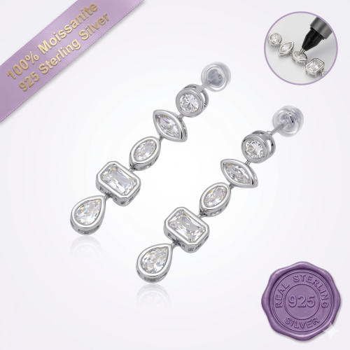 Silver Harmony Drop Earrings