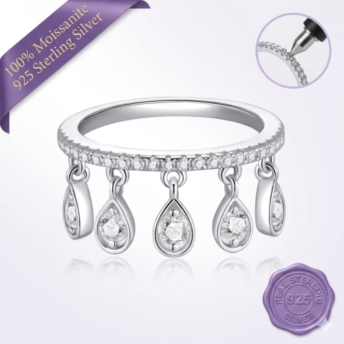 Dew Drops Moissanite Ring