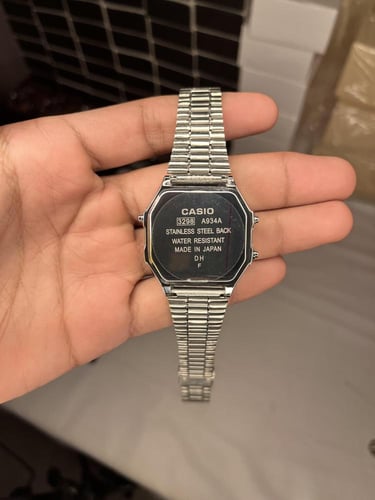 طقم ساعة كاسيو(كحلي) دبل تايم وقلم كارتير