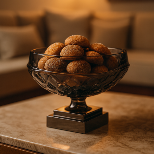 استاند تقديم زجاج بقاعدة رمادي