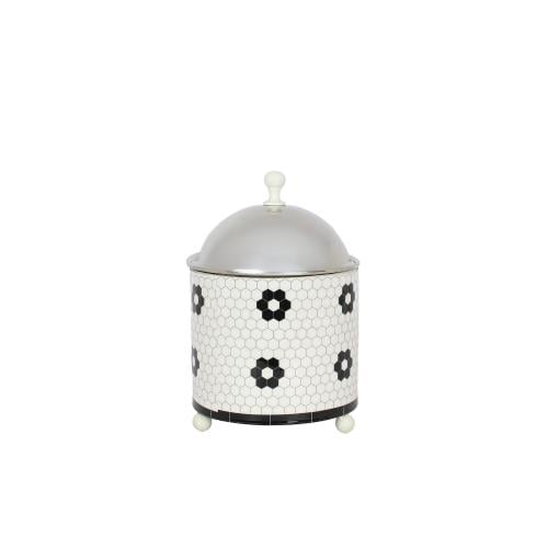 سخان طعام استيل 0.5 لتر شكل سداسي ابيض