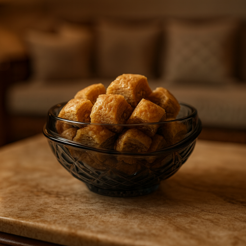 استاند تقديم زجاج رمادي