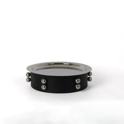 صحن تقديم استيل اسود