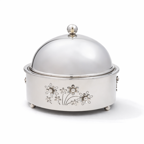 سخان طعام استيل 2 لتر فضي لامع الوردة