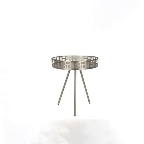 طاولة معدن فضي