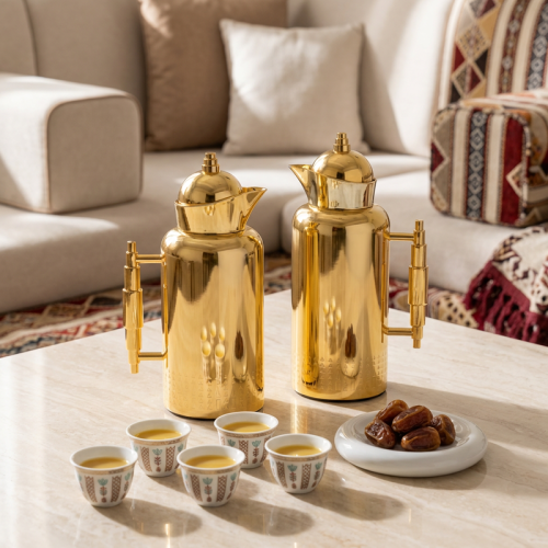 طقم ترامس 2ح ذهبي لامع نجدي