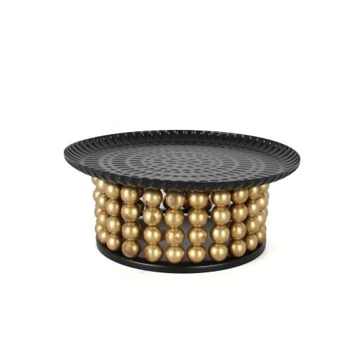 صحن تقديم معدن أسود