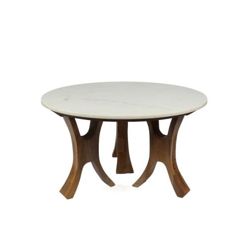 طاولة رخام ابيض كبير خشب فاتح