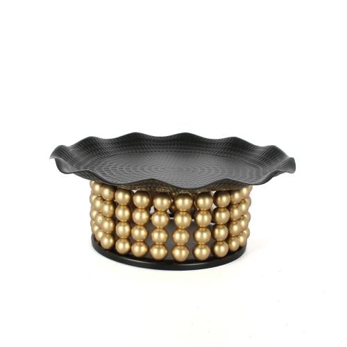 صحن تقديم معدن أسود