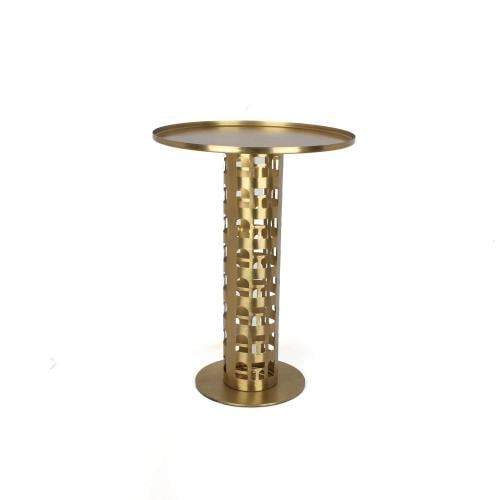 طاولة معدن ذهبي مودرن