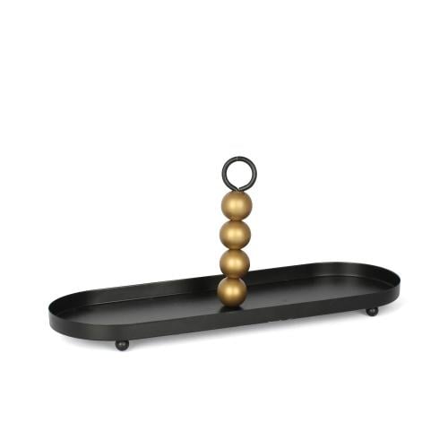 استاند تقديم أسود ذهبي