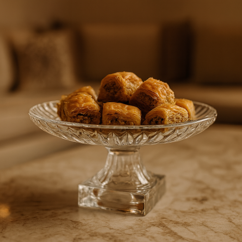 استاند تقديم زجاج بقاعدة شفاف