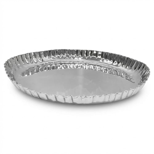 صينية تقديم فضي كبير