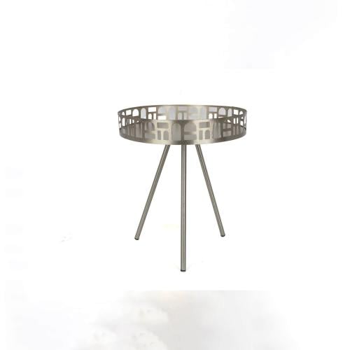 طاولة معدن فضي