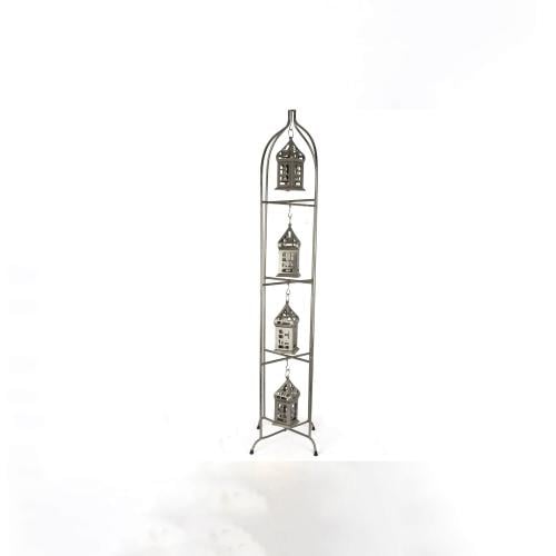 استاند فانوس 4 معدن فضي