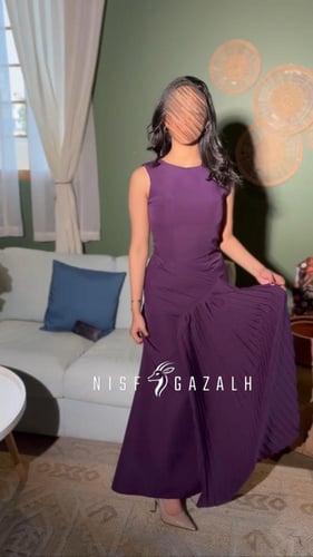 فستان موف تكسيرات