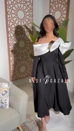 فستان ميدي فيونكه كتف