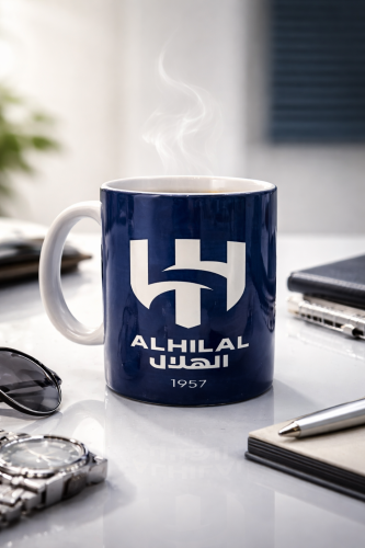 كوب الزعيم نادي الهلال السعودي طباعة حراريه