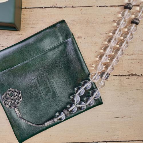 سبحة كريستال شفاف طبيعي