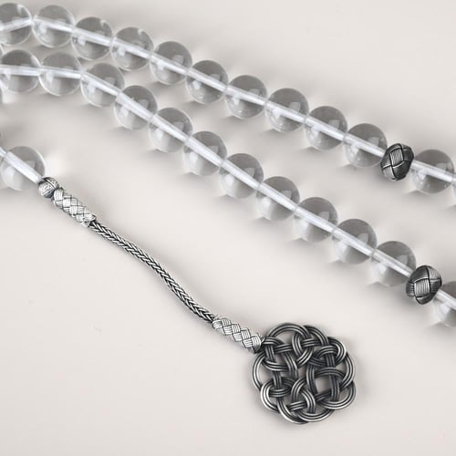 سبحة كريستال شفاف طبيعي