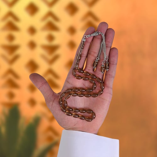 سبحة بكلايت عسلي شفاف | نواعم