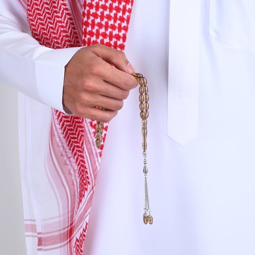 سبحة بكلايت عسلي شفاف | نواعم