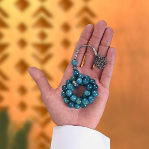 سبحة حجر الاباتيت الطبيعي