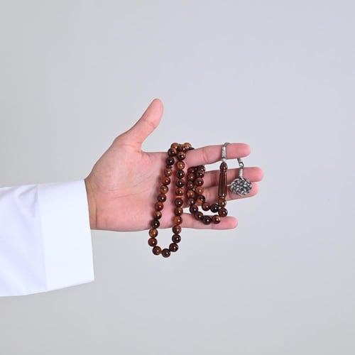 سبحة بكلايت عودي معرق | طربزونة فضة