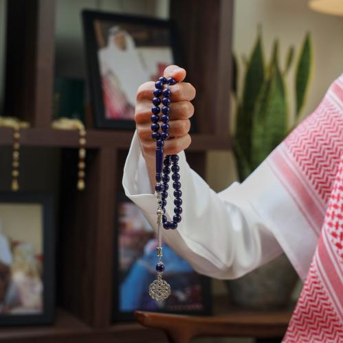 سبحة بكلايت كحلي نيلي صك | طربزونة معدنية