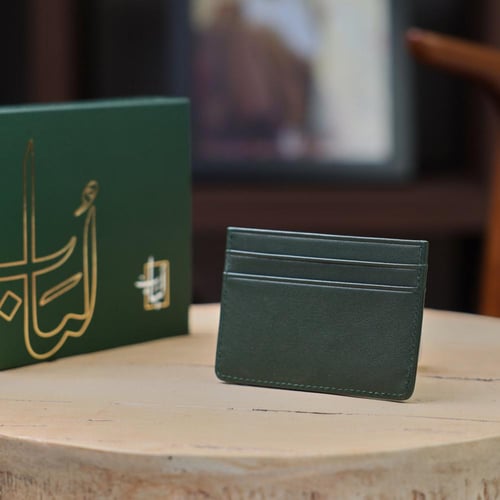 محفظة جلد حامل بطاقات | زيتي