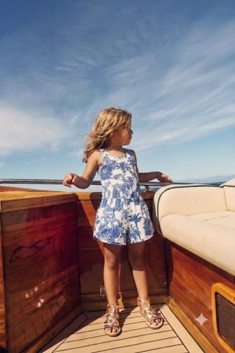 Cara Crinkle Swimsuit Set – Blue Oceania