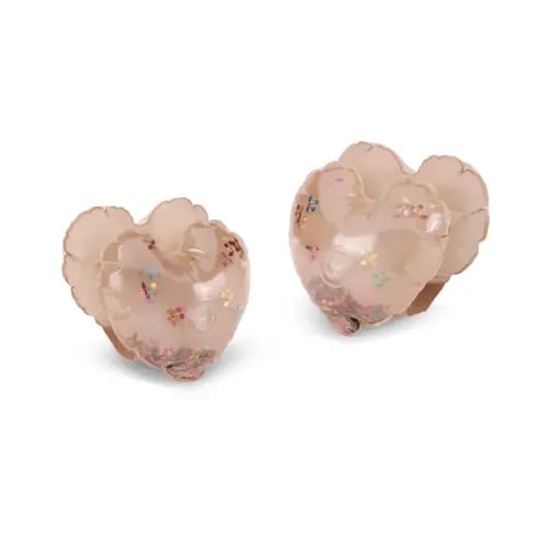 أجنحة سباحة بنقشة قلوب وكرز متعدد الألوان بلون ورد...