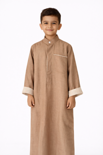 ثوب بني من الكتان