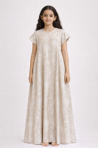 جلابية بيضاء بيج