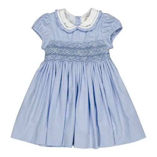 فستان هيلويز مكشكش من قماش بوبلين بلون زهرة الذرة