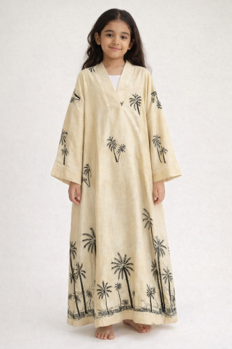 جلابية النخيل الأسود إمبر