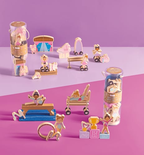 مجموعة ألعاب باليه خشبية