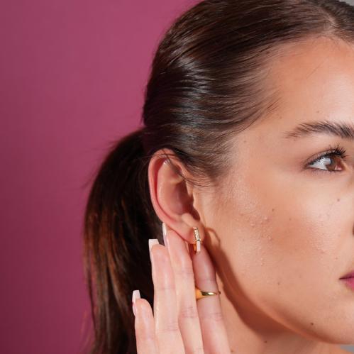Baby Pink Hoop Earrings