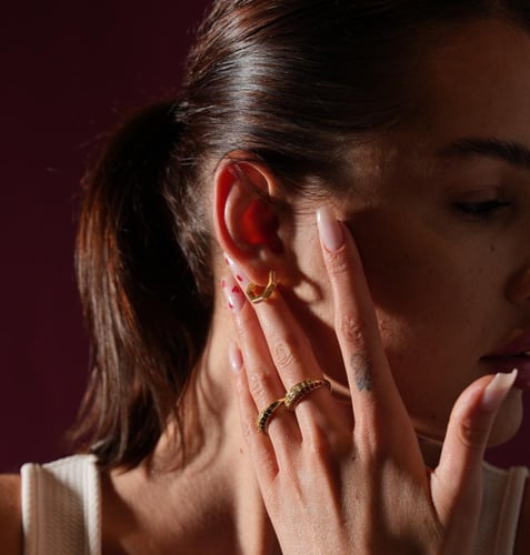 Baby Pink Hoop Earrings