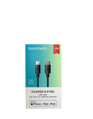 كيبل تايب سي ايفون - RAVPOWER ( لايتنينق )