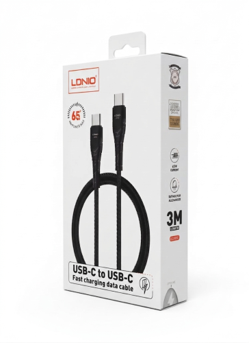 كابل شحن سريع ونقل بيانات LDNIO LC203C من USB-C إل...